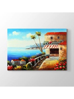 TabloShop Deniz Manzaralı Ev Tablosu