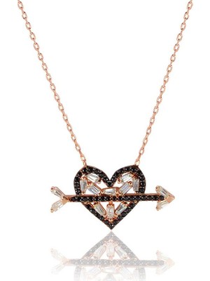 Söğütlü Silver Kalbime Saplanan Ok Kolye Sgtl5043