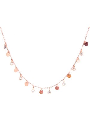 Söğütlü Silver Pullu Ve Zirkon Taşlı Kolyw Sgtl4674