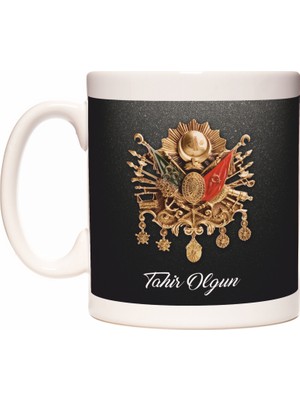 Osmanlı Arması Tuğra İsme Kişiye Özel Kupa Bardak