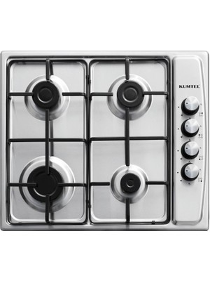 Kumtel KO 410BF Inox 4 Gözü Gazlı Ankastre Ocak Doğalgazlı