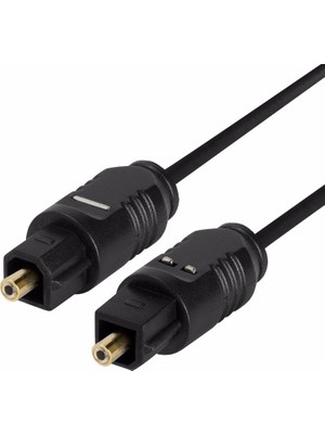 Alfais 4451 1 Metre Siyah Fiber Optik Ses Kablosu Dayanıklı Tasarım Yüksek Hız Desteği ile