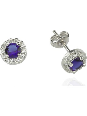 Glorria Gümüş Yuvarlak Anturaj Küpe