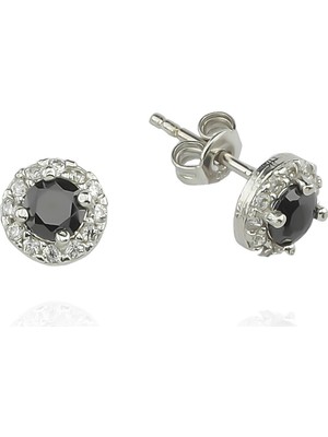 Glorria Gümüş Yuvarlak Anturaj Küpe