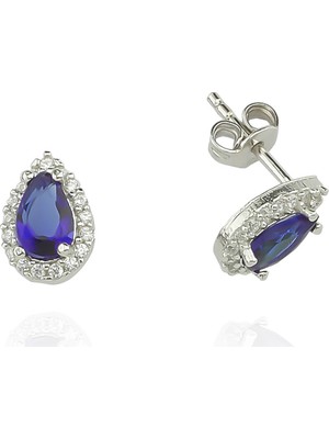 Glorria Gümüş Damla Anturaj Küpe