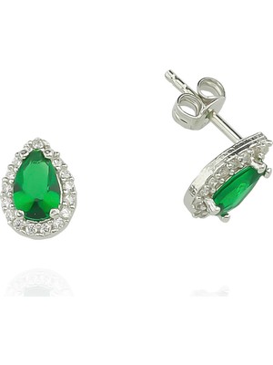 Glorria Gümüş Damla Anturaj Küpe