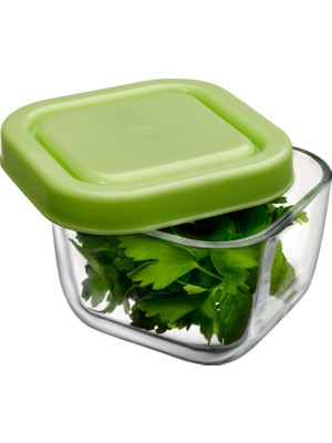 Paşabahçe 4'Lü Saklama Kabı - Yeşil Kapak
