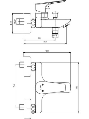 Eca Niobe Banyo Bataryası + Modamix Capetown Tepeduş Seti