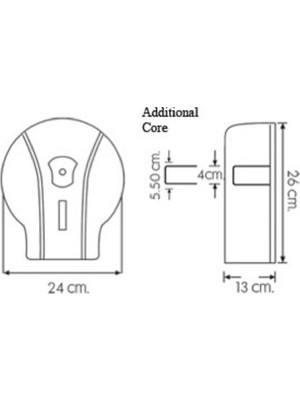 Vi̇alli̇ Mini Jumbo Wc Tuvalet Kağıdı Dispenseri Aparatı Siyah MJ1B