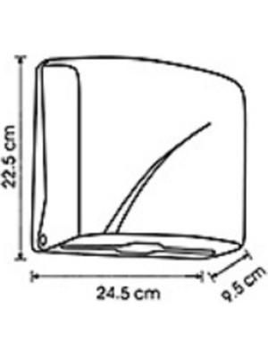 Vi̇alli̇ Z Katlı Kağıt Havlu Dispenseri Max 22 Cm 200 Ad Siyah K2B