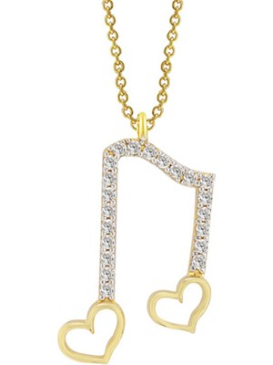 AltınSepeti Nota Motifli Altın Kolye AS967KL