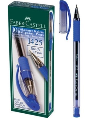 Faber-Castell 1425 İğne Uç Tükenmez Mavi 10'lu Kutu