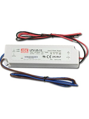 Mean Well  LPV 35 12 12 Volt 3 Amper IP67 Adaptör