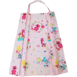 Başkaya Shopping Bebek EmzirmeMama Önlüğü Ayarlanabilir Cırt. Askılı Pembe Kedili Desen