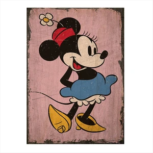 Ahşap Tablo Minnie Mouse