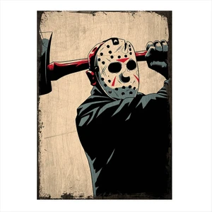 Ahşap Tablo Katil Jason Voorhees