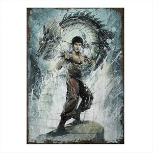 Ahşap Tablo Bruce lee the dragon