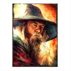 Ahşap Tablo Yüzüklerin Efendisi Gandalf