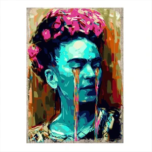 Ahşap Tablo Frida Kahlo