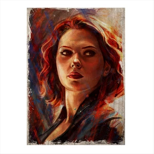 Ahşap Tablo Black Widow Kara Dul