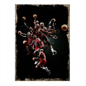 Ahşap Tablo Michael Jordan Nba