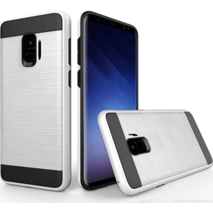 Case 4U Samsung Galaxy J2 Pro Kılıf Korumalı Armor Kapak Gümüş Gri