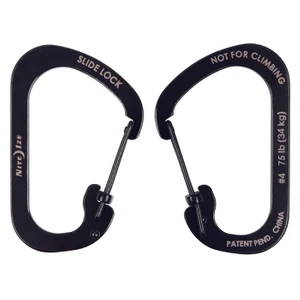 SlideLock Carabiner #4-Siyah Karabina