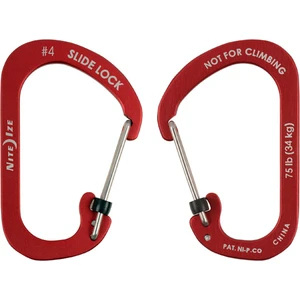 SlideLock Alüminyum Carabiner #4-Kırmızı Karabina