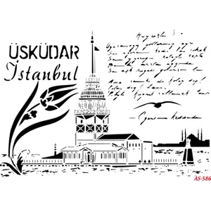 AS586 Stencil Şablon 21x29 cm