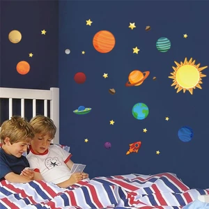 Cosy Home Gift Çocuk Odası Gezegenler Güneş Yıldız Dekoratif Duvar Pvc Sticker