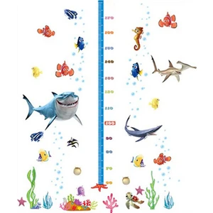 Cosy Home Gift Okyanus Denizaltı Balıkları Kayıp Balık Memo Boy Ölçer  Ev Dekor Çocuk Odası Duvar Pvc Sticker