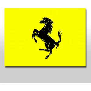 Ahşap Tablo Ferrari Logo