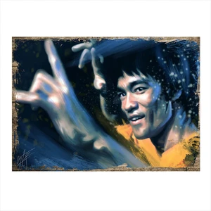 Ahşap Tablo Bruce Lee