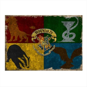 Ahşap Tablo Harry Potter Hogwarts Binaları