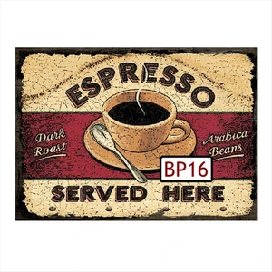 Ahşap Tablo Espresso Afiş