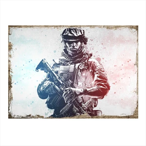 Ahşap Tablo Battlefield 3