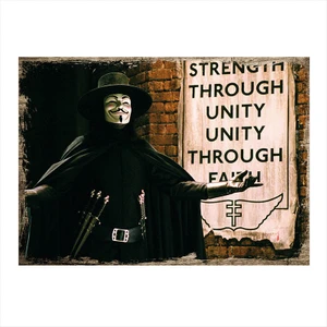 Ahşap Tablo V For Vendetta