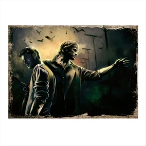Ahşap Tablo Supernatural Dean Ve Sam Winchester