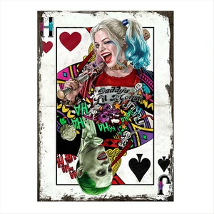 Ahşap Tablo Harley Quinn Ve Joker