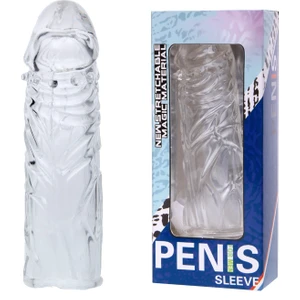 Pretty Love Sleeve Damarlı Uzatmalı Şeffaf Silikon Penis Kılıfı Kristal Dildo