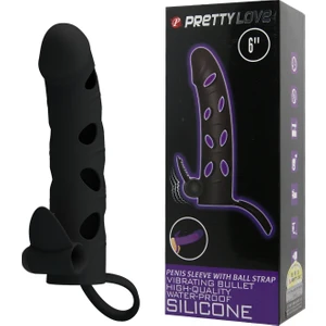 Pretty Love Güçlü Titreşimli Süper Kalite Silikon Penis Kılıfı Zenci Vibratör