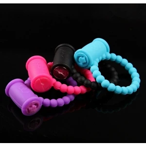 Pretty Love Erkeklere Özel Güçlü Titreşimli Boğumlu Yapıda Silikon Penis Halkası Penis Yüzüğü