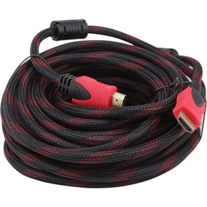 Whitecom 20 Metre Filtreli Hasır Sargılı Altın Uçlu Hdmi Görüntü Kablosu 3D 14V