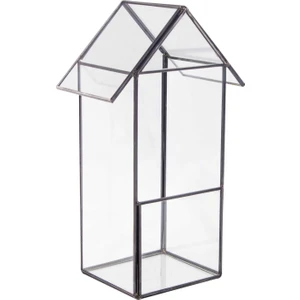 Siyah Cam Teraryum Ev 16X9,5X27 Cm