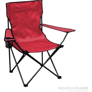 Kırmızı Katlanabilir Katlanır Kamp Sandalyesi Çantalı