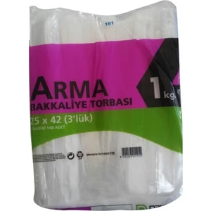 Naylon Bakkaliye Torbası 25 x 42 cm (3 Kiloluk) 1 Kilo