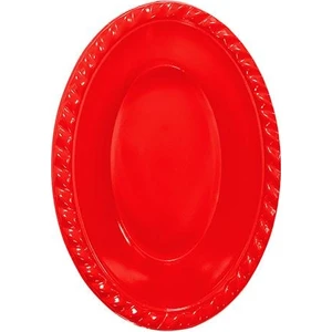 Plastik Oval Kase 63x110 mm 8 Adet Kırmızıı