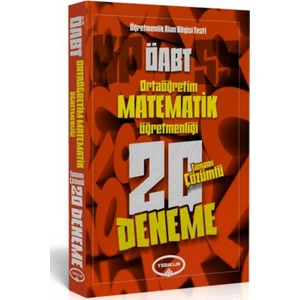 Yediiklim Yayınları ÖABT Orta Matematik Öğretmenliği Tamamı Çözümlü 20 Deneme