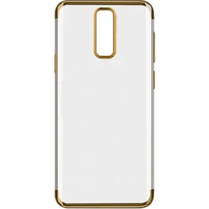 Case 4U Huawei Mate 10 Lite Lazer Kaplamalı Şeffaf Silikon Kılıf - Altın