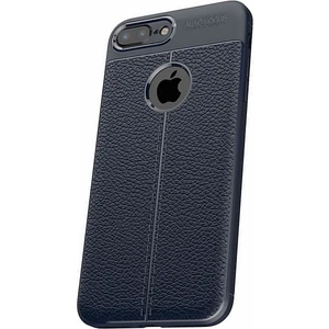 Apple iPhone 7 Plus Leather Effect Silikon Kılıf + Tempered Cam